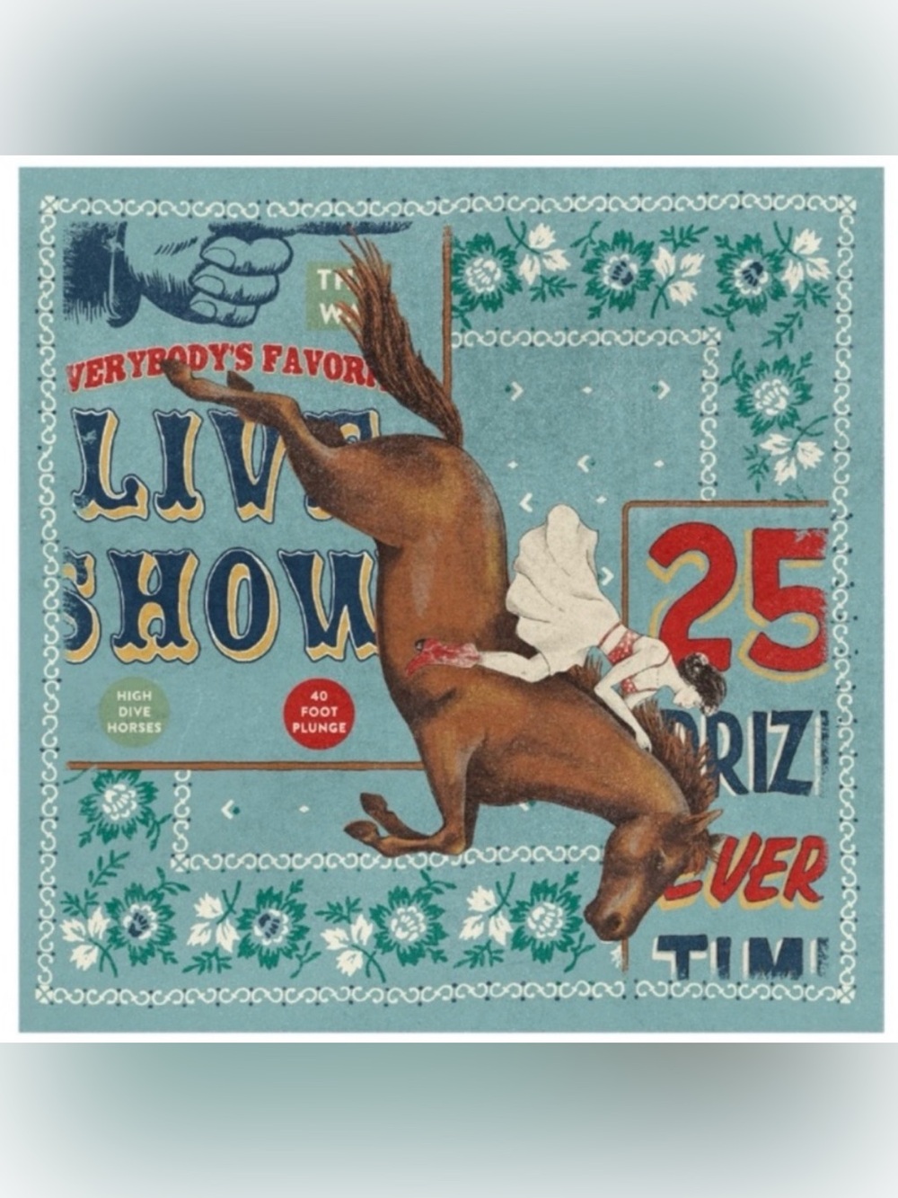 Double D Ranch Wear NEW "Traveling Show" Western Rodeo Scarf Bandana